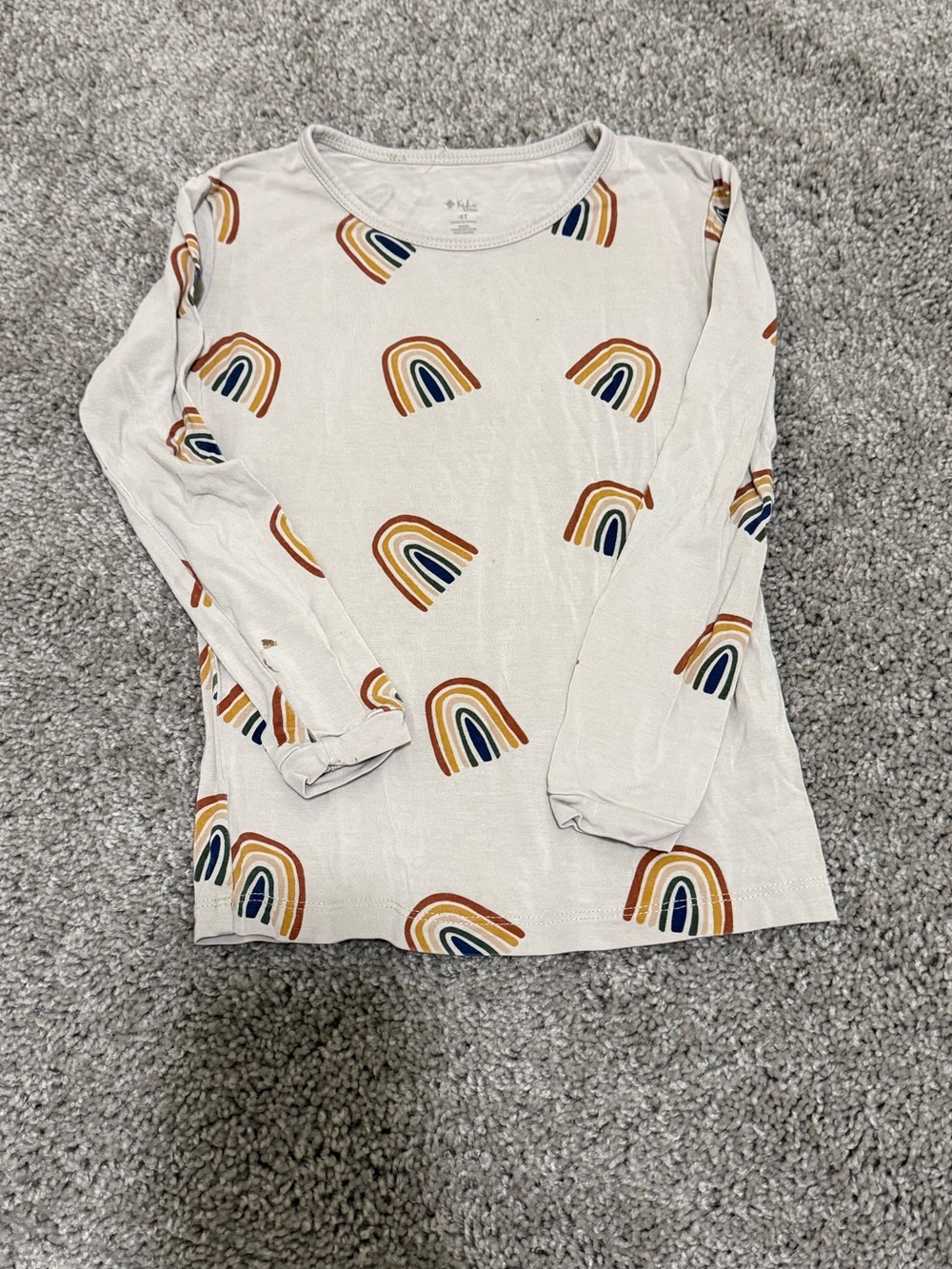 Kyte Baby Long Sleeve in Neutral Rainbow Print